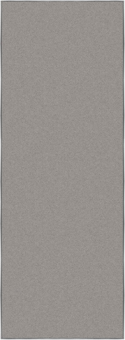 Ottomanson Hallway Runner Rug 2'2" x 6' Non Slip Solid Area Rugs Easy to Clean Laundry Rug Runner Durable & Pet Friendly Floor Carpet Runners for Hallways Entryway Living Room Kitchen, Gray