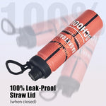 Load image into Gallery viewer, Basketball Water Bottle, 24 oz Insulated Stainless Steel Sports Bottle with Straw, Basketball Stuff Gifts for Boys