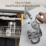 Load image into Gallery viewer, Veken French Press Coffee Maker 34oz 1 L, Heat Resistant Thickened Borosilicate Glass, No Plastic Touching Cafe, Stainless Steel Brewer, Cold Brew Cafetera Teapot for Kitchen Travel Camping, Silver