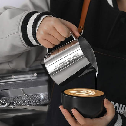 MHW-3BOMBER Espresso Steaming Pitcher Milk Frothing Pitcher Stainless Steel Milk Coffee Cappuccino Latte Art Barista Cup 20oz/600ml (Glossy) P5003S-OS