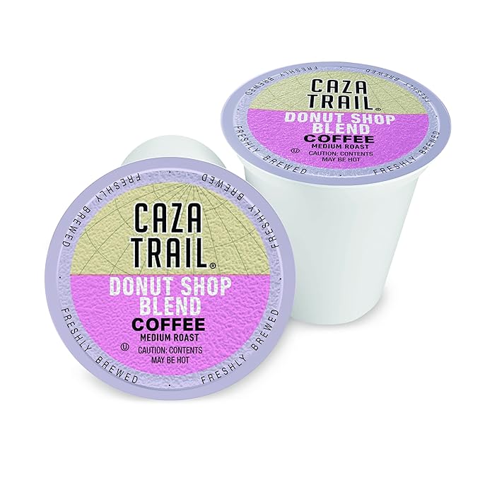 Caza Trail Coffee Pods, Donut Shop Blend, Single Serve 100 Count (Pack of 1) (Packaging May Vary)