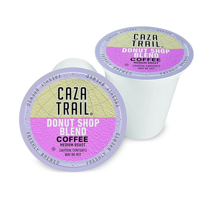 Caza Trail Coffee Pods, Donut Shop Blend, Single Serve 100 Count (Pack of 1) (Packaging May Vary)