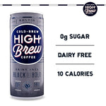 Load image into Gallery viewer, High Brew Black &amp; Bold Cold Brew Coffee, Caffeinated, Dairy Free, 8 Ounces (Pack Of 12)