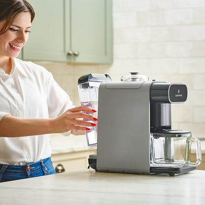 ChefWave Milkmade Non-Dairy Milk Maker (Silver/Black) – 6 Program, Auto-Clean Nut Milk Machine with Nut Platter (Almonds, Cashews, Walnuts, Hazelnuts) (2 Items)