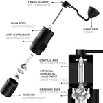 Load image into Gallery viewer, Normcore Manual Coffee Grinder V2 - Hand Coffee Grinder with Stainless Steel 38mm Contemporary Conical Burr - Adjustable Settings - For Espresso, Pour over, French Press