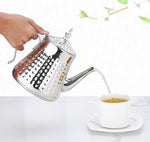 Load image into Gallery viewer, SANQIAHOME 1.2L(40oz) Stainless Steel Hammer Patterned Teapot With Removeable Infuser,Loose leaf cover,Silver