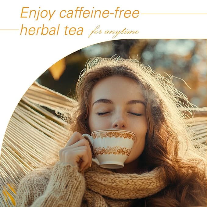 WT WEETEE Orange Spice Herbal Tea Bags, 2.5g x 50 Counts, Sweet Spices Tea Includes Cinnamon, Clove, Orange Peel, Rose Hips, Hibiscus & More, Natural Caffeine-free