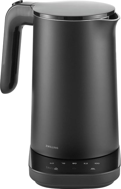 ZWILLING Enfinigy Cool Touch 1-Liter Electric Kettle Pro, Cordless Tea Kettle & Hot Water, Black