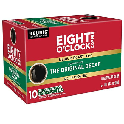 Eight O'Clock Coffee Original Decaf, Keurig Single Serve K-Cup Pods, 60 Count (6 packs of 10)