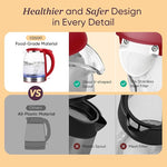 Load image into Gallery viewer, Cosori Electric Kettle, No Plastic Filter &amp; Spout, Tea Kettle &amp; Hot Water Boiler For Coffee &amp; Tea, Water Heater &amp; Teapot, Automatic Shut Off, Borosilicate glass, Red, 1.7L/1500W