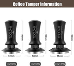 Load image into Gallery viewer, K COOL 51mm Coffee Espresso Tamper, Premium Barista Tools, Calibrated Spring Tamper, 100% Stainless Steel Flat Base Tamper with Scale Mark for Espresso Machine (Black)