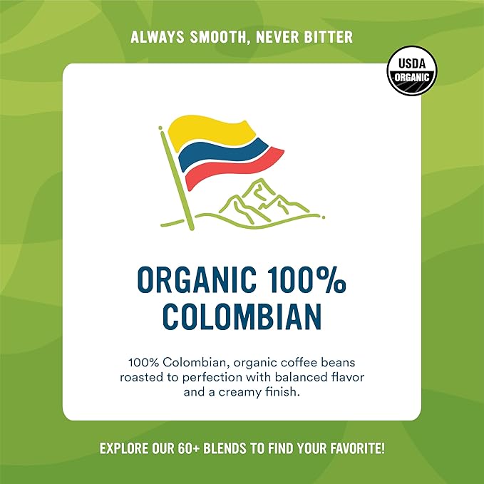 Cameron's Coffee Roasted Whole Bean Coffee, Organic 100% Colombian, 4 Pound