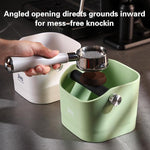 Load image into Gallery viewer, Espresso Knock Box - Bincoo Espresso Machine Knock Box/Espresso Grounds Knock Box, Barista Style Coffee Knock Box for Grounds with Removable Shock-Absorbent Knock Bar and Anti-Slip Base. (Green)