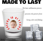 Load image into Gallery viewer, Personalized Shot Glasses Clear with Your Photo Text, Custom Frosted Shot Glasses 1.5oz Bar Accessories Gifts for Tequila, Vodka, or Whiskey Lovers Birthday Christmas Wedding Gifts