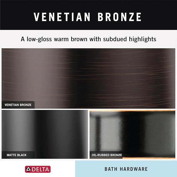 DELTA FAUCET Rubber Limited 77724-RB Vero 24 in. Wall Mount Towel Bar Bath Hardware Accessory in Venetian Bronze