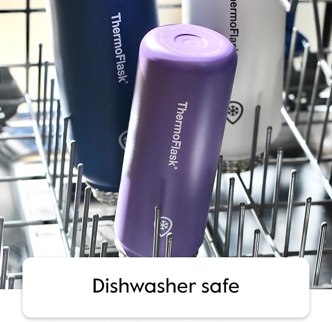 ThermoFlask 40 oz Double Wall Vacuum Insulated Stainless Steel Water Bottle with Two Lids, Capri