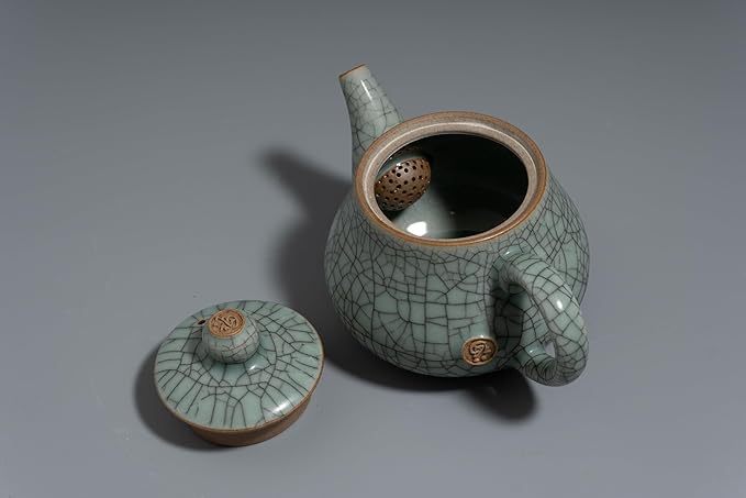 Handmade Longquan Celadon Teapot 260ml - Chinese ceramic kung Fu teapot, perfect for black tea and green tea