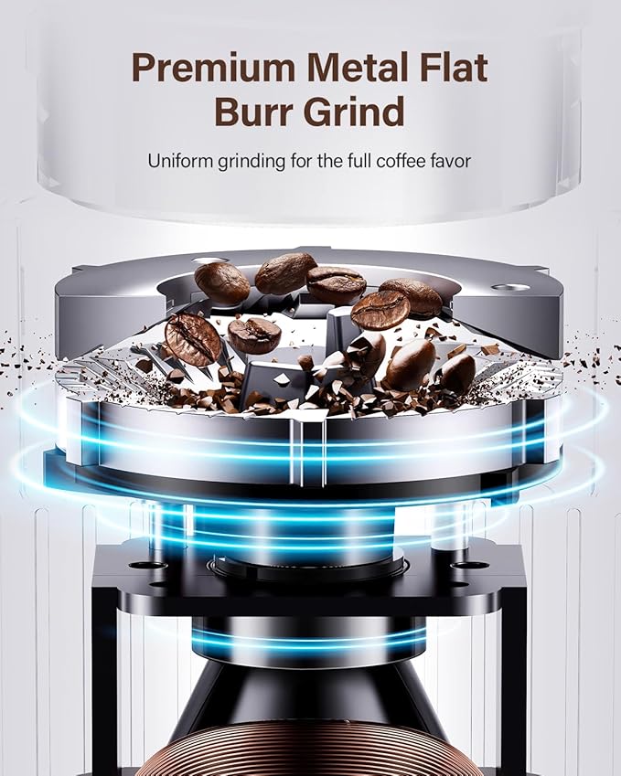 SHARDOR Electric Burr Coffee Grinder for Home Use, Coffee Bean Grinder for 32 Grind Settings, 40-Second Adjustable Timer, One-Touch Start & Cleaning Button, Black