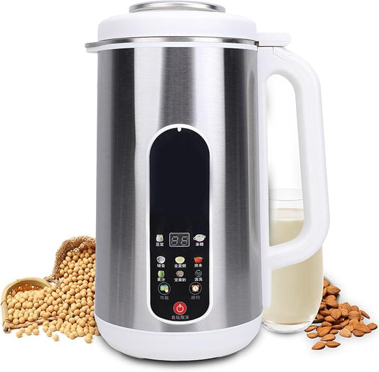 8 in 1 Nut Milk Maker, 40.6oz Stainless Steel Almond Milk Maker, Homemade Almond, Oat, Coconut, Plant Based Milks and Non Dairy Beverages