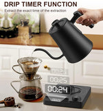 Load image into Gallery viewer, 1.0L Electric Gooseneck Kettle, ±1℉ Temperature Control &amp; Keep warm, for Pour Over Coffee and Tea, 304 Stainless Steel Inner and lid, Quick Heating Electric Kettles for Boiling Water