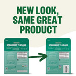 Load image into Gallery viewer, FGO Organic Spearmint Leaf Tea, 100 Count, Eco-Conscious Tea Bags, Caffeine Free, Resealable Bag, Packaging May Vary (Pack of 1)