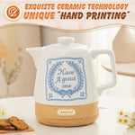 Load image into Gallery viewer, Ceramic Kettle Electric White 1.0 Liter, 1000 Watts Hot Water Boiler Teapot Fast Boil For Coffee &amp; Tea, Automatic Shut-off, BPA-Free, Boil-Dry Protection