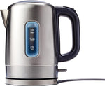 Load image into Gallery viewer, Amazon Basics Electric Stainless Steel Kettle for Tea and Coffee, BPA-Free, Fast Boiling, Auto Shut-Off, 1.1 Quarts, 1500W, Black and Silver