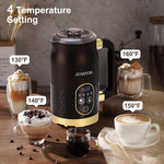 Load image into Gallery viewer, Milk Frother with Touchscreen &amp; Temp Display, 4-in-1 Electric Milk Steamer for Hot &amp; Cold Foam, Adjustable Temperature, Silent Operation, 300ml Non-Stick Frother for Coffee, Latte, Hot Chocolate