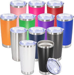 Load image into Gallery viewer, 20oz Tumbler Bulk Stainless Steel Tumbler Cup with Lid Vacuum Insulated Double Wall Travel Mug, Durable Powder Coated Travel Coffee Tumbler Mug for Hot &amp; Cold Drinks, Mix,12 Pack