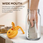 Load image into Gallery viewer, Glass Pitcher with Lid, 64 OZ Mason Jar Pitcher Double Leak Proof, 2 Quart Breast Milk Storage Containers for Fridge, Wide Mouth Glass Jar for Sun Tea, Juice, Cold Brew Coffee