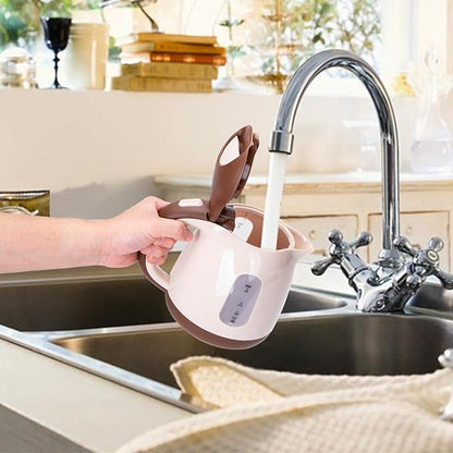 Aigostar Small Electric Kettle, 1L Portable Electric Tea Kettle 1100W with Automatic Shut-Off and Boil Dry Protection, Travel Hot Water Boiler Cordless for Making Coffee and Tea, BPA-Free, Brown