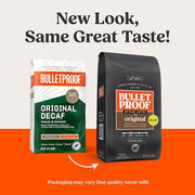 Bulletproof Original Medium Roast Ground Decaf Coffee, 12 Ounces, 100% Arabica Coffee, Clean Coffee Tested for Toxins, Packaging May Vary