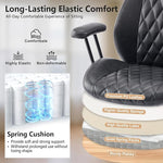 Load image into Gallery viewer, YFO Home Office Desk Chair Office Rubber Casters Ergonomic Computer Chair with Lumbar Support Adjustable Height Rolling Swivel Executive Task Armrests Chair， Black PU