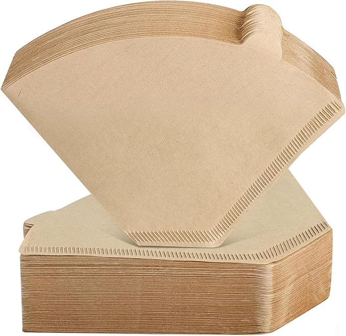 100 Count Cone Coffee Filters #4,Natural Unbleached Coffee Filters 8-12 Cup, Fits Disposable Paper Filters for Ninja, Mr. Coffee, Hamilton Beach, Melitta, Pour Over & Drip Machines