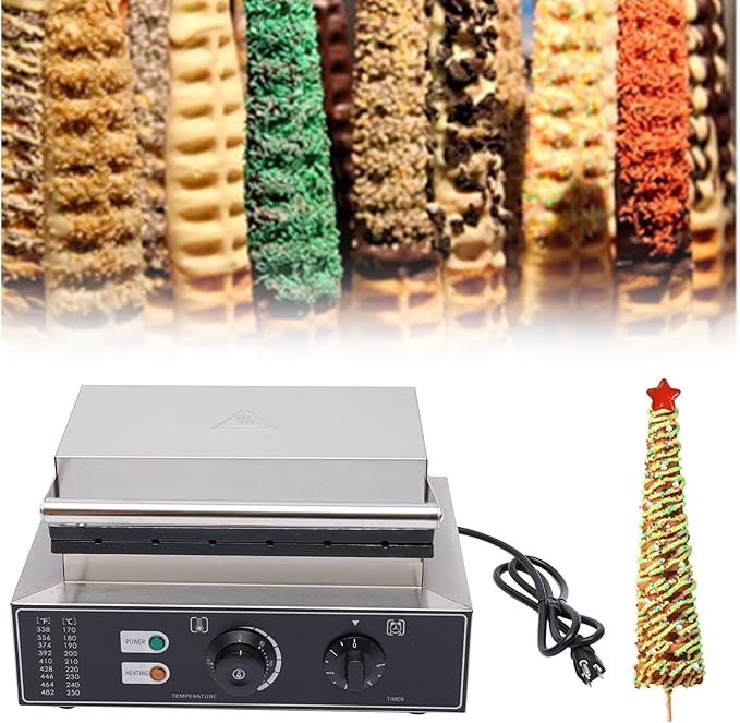 6PCS Electric Stick Waffle Pancake Maker,Non-stick Pancake Baker Machin,110v Rotated Muffin Maker Machine,Electric Muffin Maker Stainless Steel for Home Kitchen,control 50-300℃,1550w