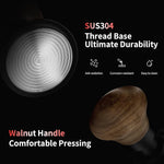 Load image into Gallery viewer, MHW-3BOMBER 58.35mm Espresso Tamper - 30lbs Coffee Tamper with Sound Feedback for Barista, Walnut Tamper Tool Espresso Hand Tamper with 3 Spring Loaded Fits 58mm Portafilter, Thread Base, T5164T-OS