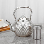 Load image into Gallery viewer, SANQIAHOME 1200ml teapot with Infuser stainless steel Water Boilers lifting handle Tea Maker Water Kettle for Induction/Gas silver