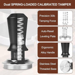 Load image into Gallery viewer, 53mm Espresso Tamper Set - Dual-Spring Calibrated Coffee Tamper, 8-Needle WDT Tool Espresso Distribution Tool, Magnetic Aluminum Dosing Funnel, Reusable Puck Screen, Fit for 53mm Portafilters
