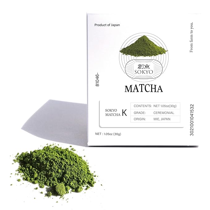 SOKYO ceremonial matcha powder series powdered green tea Japanese matcha (1.05oz / 30g, Mie Ceremonial K)