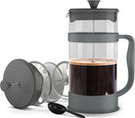 Load image into Gallery viewer, Utopia Kitchen French Press Espresso and Tea Maker with Triple Filters, Stainless Steel Plunger and Heat Resistant Borosilicate Glass (Grey, 34-oz (Pack of 1))
