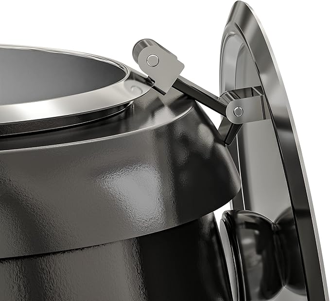 KoolMore Commercial Soup Kettle Warmer with Hinged Lid and Removable Pot Insert for Buffet, Restaurant, Party, Event, and Catering, Large 2.5 Gallon, Electric [Black] (SK-BK-3G)