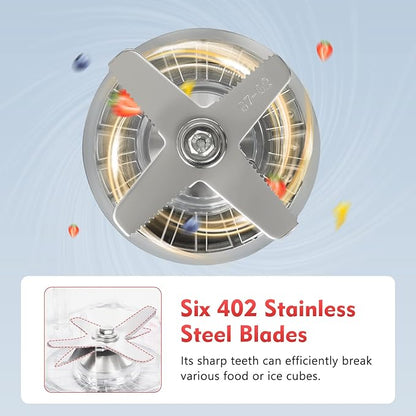 2L 2200W Professional Countertop Blender Heavy Duty Household Grade Blender Mixer with Food Grade ABS Stirring Rod for Milkshakes and Ice Cream (red)