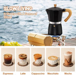 Load image into Gallery viewer, 6 Cup Aluminum Espresso Stovetop Moka Pot Express Coffee Maker Percolator Italian Classic Mocha Coffee Machine for Italian and Cuban Cafe Brewing for Home &amp; Camping 300ml 10oz