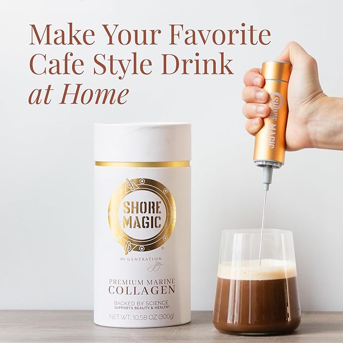 Premium Stainless Steel Handheld Milk Frother – Battery Operated Mini Blender/Whisk – Creates Rich, Creamy Froth for Lattes, Cappuccinos & Cold Drinks