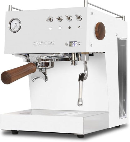 Ascaso Steel DUO Espresso Machine | PID | Programmable | Volumetric Controls | Dual Thermoblock | 120V | (White)
