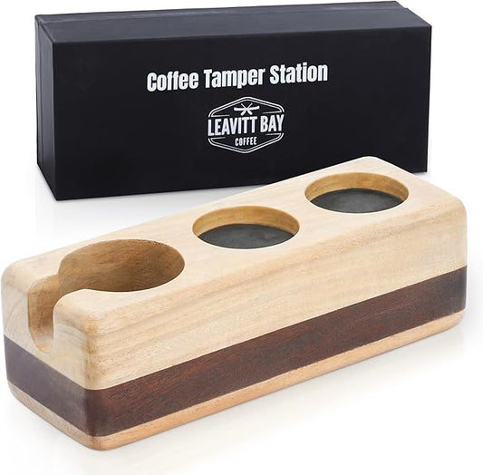 62mm Tamper Holders - Wooden Portafilter Holder & Espresso Station