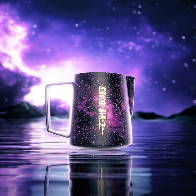 MHW-3BOMBER Espresso Steaming Pitcher Milk Frothing Pitcher Stainless Steel Milk Coffee Cappuccino Latte Art Barista Cup (5.0 Purple, 20 Ounces) P5008S