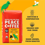 Load image into Gallery viewer, Peace Coffee Guatemala Single Origin Coffee | 20 oz Whole Bean Dark Roast | Organic Fair Trade | Rich, Chocolatey Flavor | Shade Grown, Fresh Roasted