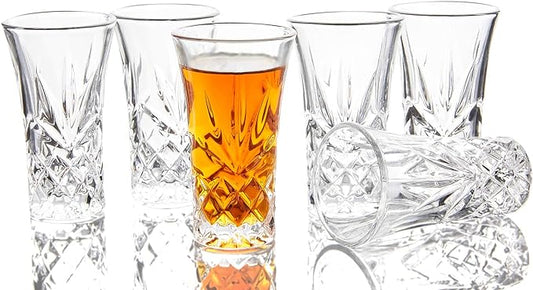 Tequila Glasses Heavy Base Shot Glass Cordial Glasses 2 OZ (Set of 6)
