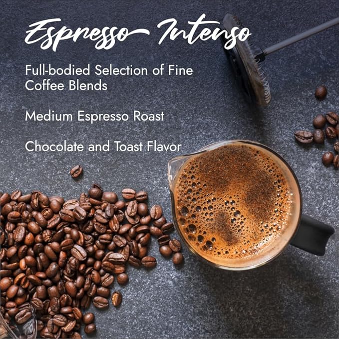 Caffe Borbone, Whole Bean Coffee Blend, Espresso Intenso, Medium Roast, Roasted and Freshly Packaged in Italy, 2.2 Pound Bag (Pack of 2)